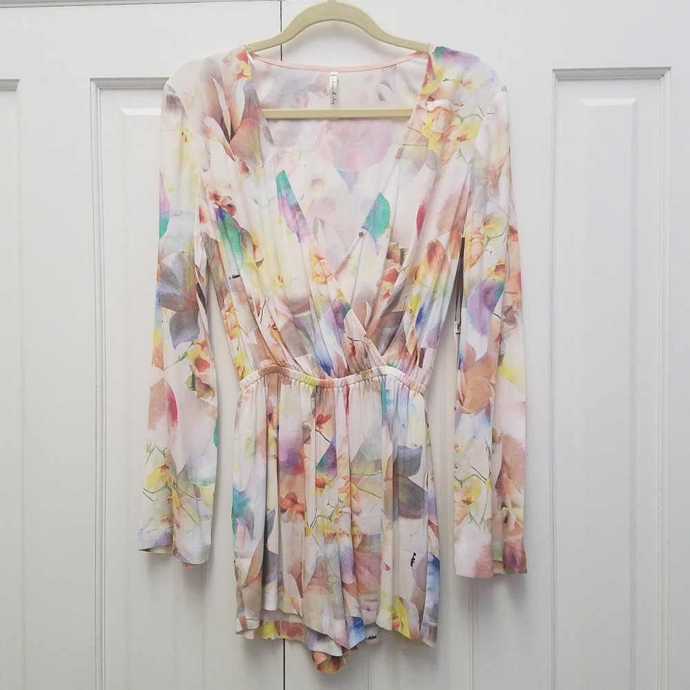 Printed Viscose Women's Long Sleeve Romper